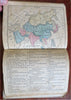 Cornell's Geography School Atlas 1858 juvenile book w/ world hand color maps