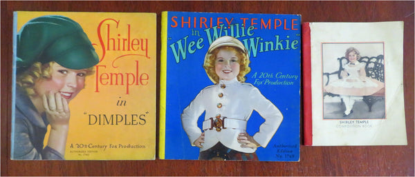 Shirley Temple Lot x 3 Books c. 1930's Film Novelizations & Composition Notebook