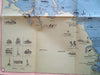 Boston Bay & Cape Cod c. 1940's cartoon pictorial folding map shipwrecks