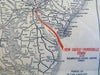 AAA 1932 Highway Map East Coast New Castle Ferry travel & tourism brochure