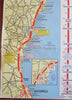 Ocean Highway New York to Florida 1956 automobile travel map brochure