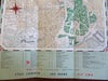 Athens Greece City Plan c. 1953 TWA illustrated travel brochure map