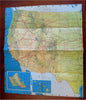 United Airlines System Map United States Air Routes c. 1959 promotional brochure