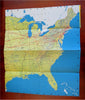 United Airlines System Map United States Air Routes c. 1959 promotional brochure