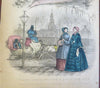 Women's Men's Fashion Dresses Gowns c. 1840's-50's lot x 10 hand color prints