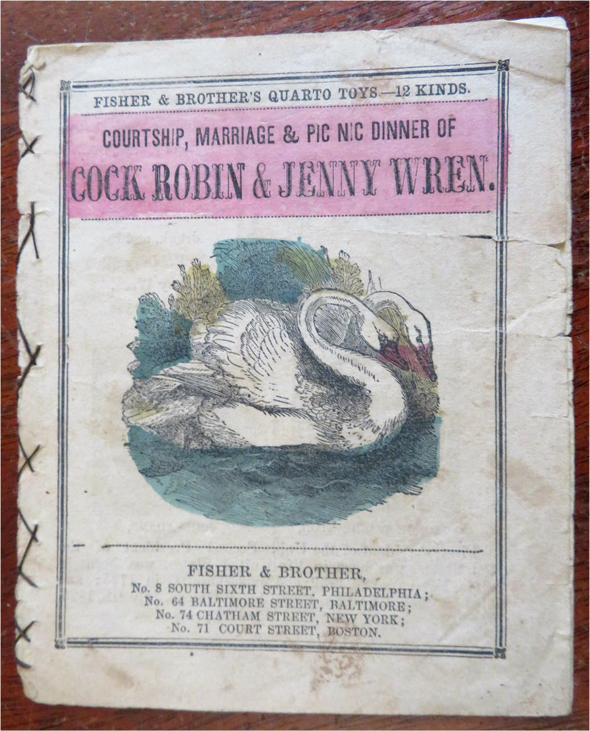 Cock Robin & Jenny Wren c. 1840 juvenile book American presidents generals