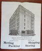 Portland Oregon pictorial City Plan 1925 Bekins Moving & Storage promo map