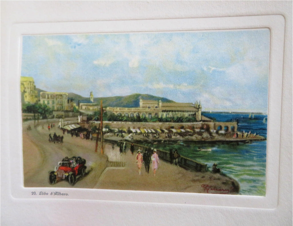 Genoa Italy Italia c. 1920's illustrated souvenir album tourist 20 views