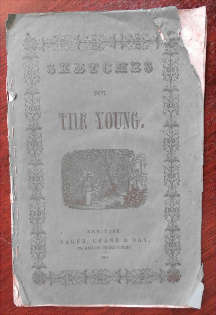 Sketches for Young 1846 hand color juvenile chap book