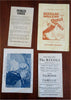 Early Movie Theaters 1920's NYC Programs Paramount & Capitol Theaters Lot x 3