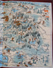 San Diego Calif. Promotional Tourist Cartoon Pictorial Maps c. 1940's color