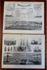 Ship Designs & Construction History Sailors c. 1871 engraved lot x 10 prints