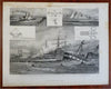 Ship Designs & Construction History Sailors c. 1871 engraved lot x 10 prints