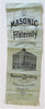 Springfield Mass. Masonic Building Laying corner stone 1892 Souvenir Silk Ribbon