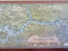 Panama Canal Aeronautical View Map & Info 1911 C.P. Gray tourist souvenir map