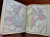 Mitchell's School Atlas 1871 Texas state alone complete w/ hand colored maps