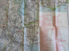 Boston City Plan 1895 Christian Endeavor Convention promo pocket folding map