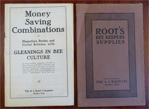 Bee Keeping Supply Catalogs A.I. Root Co. 1912 Lot x 2 advertising booklets