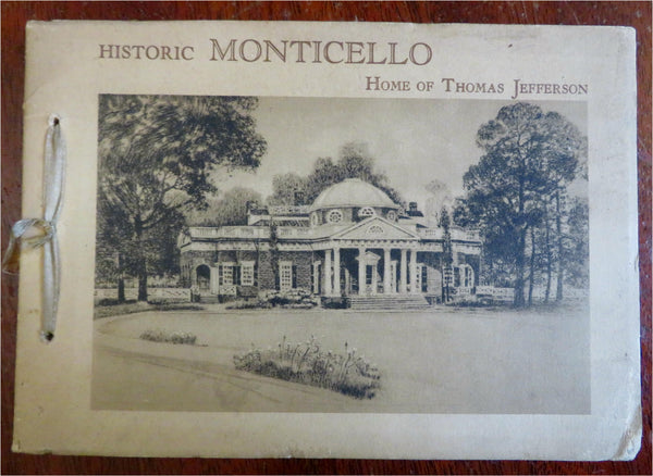 Monticello Virginia Thomas Jefferson Manor Home c. 1930's souvenir photo album