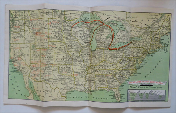 Great Lakes Transit Corporation Travel Brochure 1932 pictorial tourist pamphlet