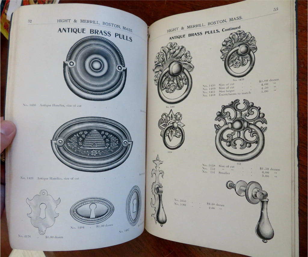 Hight & Merrill Furniture Supply Catalog Drapery Lace Brass Goods c. 1900 trade