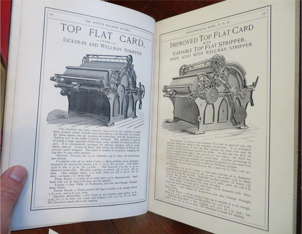 Whitin Machine Works Cotton mills Manufacturing Catalog 1890 trade cat ...