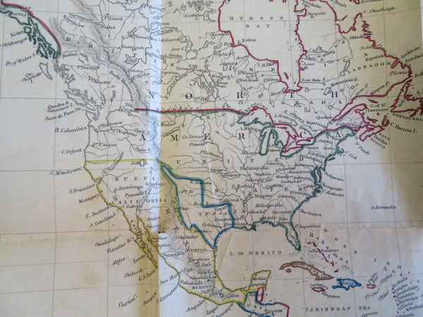 Texas America & the West Indies 1845 Long w/ 2 folding maps rare book