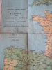Roadways of Europe Weimar Germany France Italy 1919-35 linen backed large map
