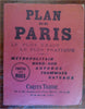 Paris City Plan 1923 Cartes Taride detailed tourist pocket street guide book