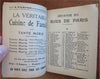 Paris City Plan 1923 Cartes Taride detailed tourist pocket street guide book