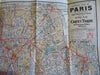 Paris City Plan 1923 Cartes Taride detailed tourist pocket street guide book