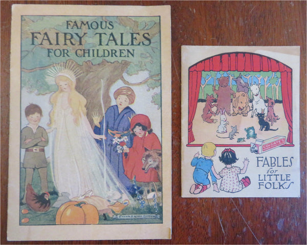 Colgate & Caldwell Syrup Lot x 2 Promotional Giveaway c. 1910 children's fables