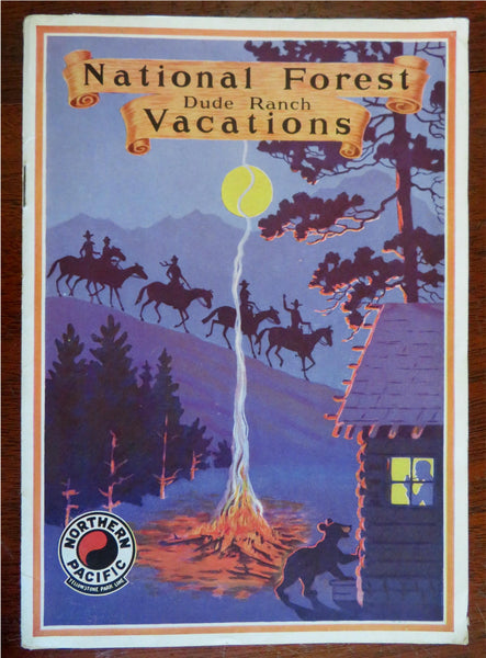 National Forest Dude Ranch Vacations Yellowstone Bitterroot Mts. 1930s w/ 6 maps