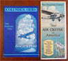 Air Travel Vintage Ads 1930's Lot x 2 pamphlets w/ cartoon pictorial map & book