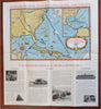 Air Travel Vintage Ads 1930's Lot x 2 pamphlets w/ cartoon pictorial map & book