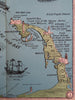 Boston Bay & Cape Cod Massachusetts c. 1940 cartoon pictorial map shipwrecks