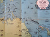 Boston Bay & Cape Cod Massachusetts c. 1940 cartoon pictorial map shipwrecks