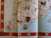 John Held Jr. artwork 1935 Connecticut State Map Tercentenary Souvenir