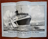 Eastern Steamship Lines Cruise Brochure 1938 Illustarted vintage advert w/ maps