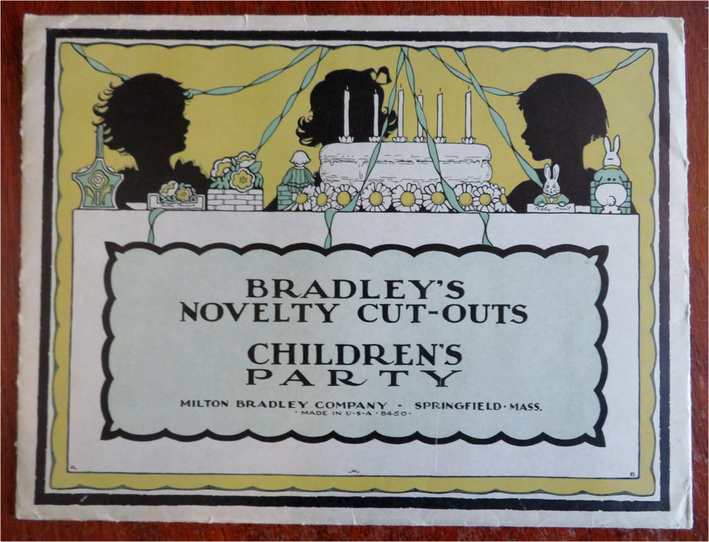 Bradley's Novelty Cut-Outs Children's Party c. 1900 illustrated party favor book