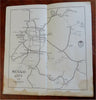 Mexico by Motor c. 1940's AAA illustrated tourist guidebook w/ folding map