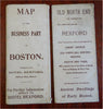 Hotel Rexford Boston Mass. Souvenir Pocket Map 1899 tourist city plan subway