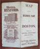 Hotel Rexford Boston Mass. Souvenir Pocket Map 1899 tourist city plan subway