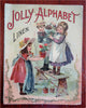 Jolly Alphabet Children's Reading Primer 1900 McLoughlin Bros. linen paper book