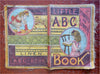 Little ABC Linen Book Children's Reading Primer c. 1890's pictorial fabric book