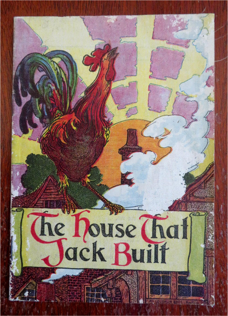 House That Jack Built c. 1890's illustrated juvenile linen book
