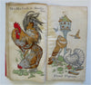 Beasties and Birdies Children's Animal Book c.1915 pictorial fabric cloth pages