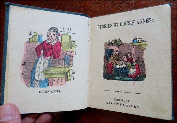 Toy book Stories Cousin Agnes c. 1830's hand colored juvenile book moral stories