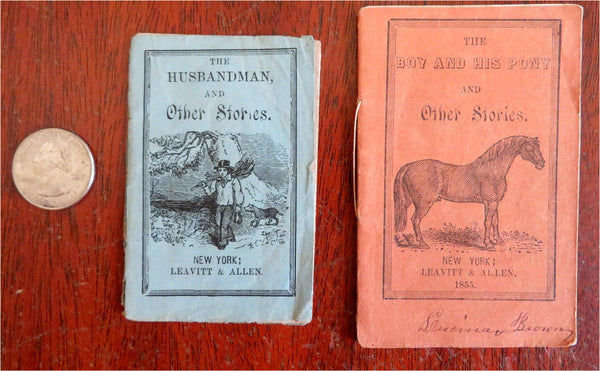 Horses & Animal Husbandry theme c. 1850's Lot x 2 Juvenile wood cut chap books