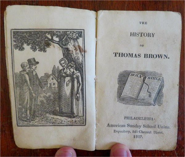 History of Thomas Brown Religious Biography 1827 illustrated juvenile chap book